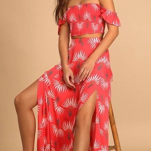 NWT Lulus Trancoso Two-Piece Maxi Skirt